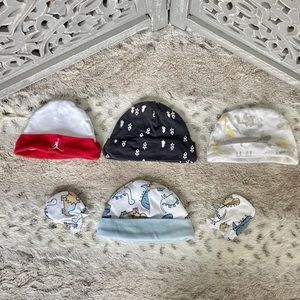 Baby boy size 0-6 months hat set sporty preppy summer dinosaur Air Jordan infant